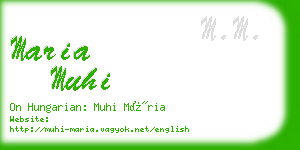 maria muhi business card